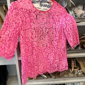 Dolce Vita Pink Lace Top with open back